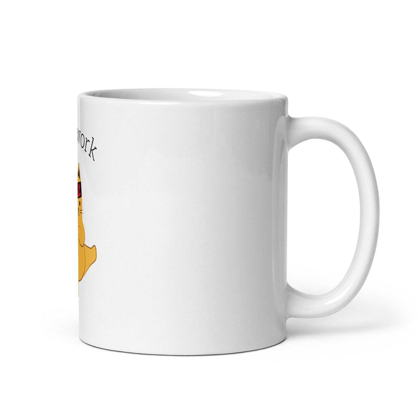 White glossy mug